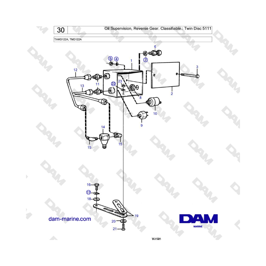 Volvo Penta TAMD122A, TMD122A - Oil Supervision, Reverse Gear. Classifiable: Twin Disc 5111