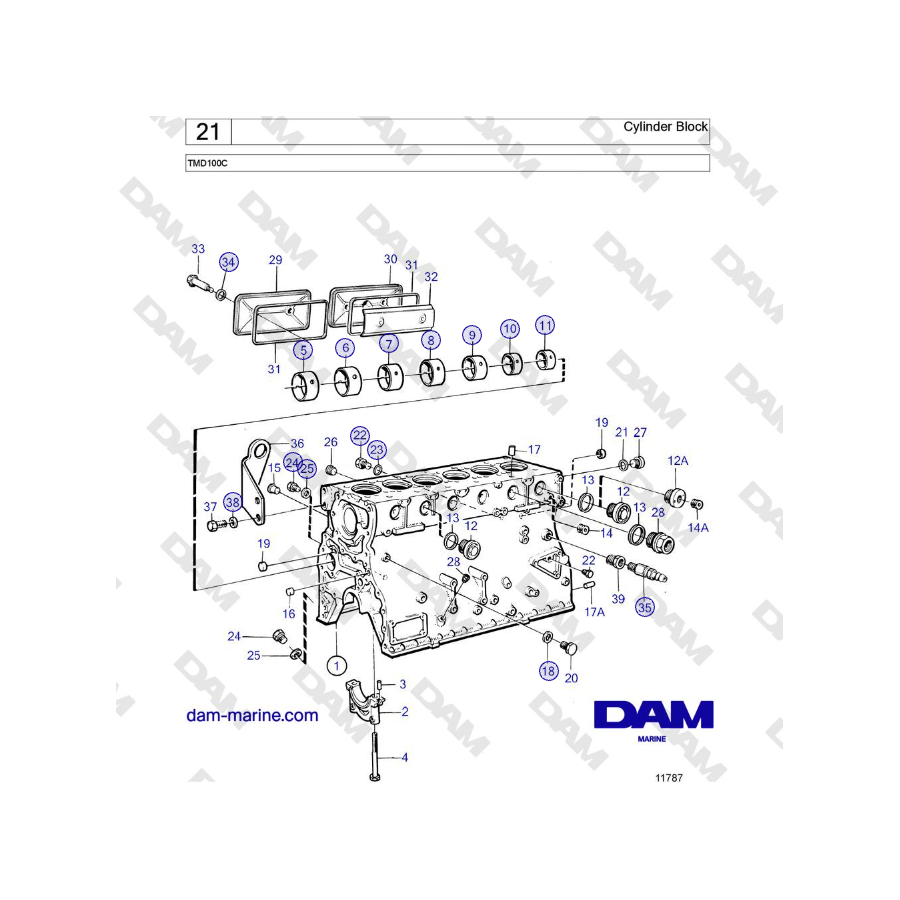 Volvo Penta TMD100C - Bloque de cilindros