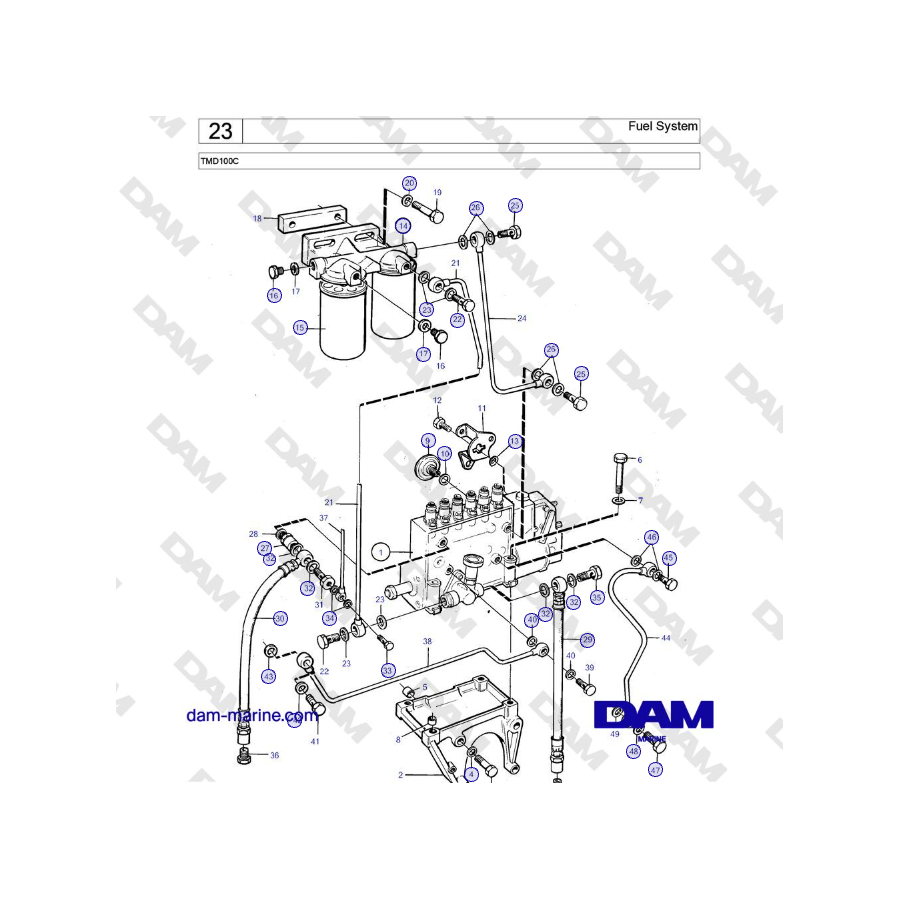 Volvo Penta TMD100C - Fuel System