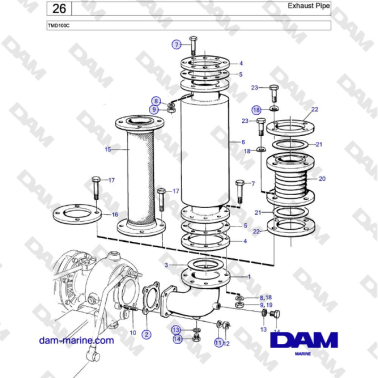 Volvo Penta TMD100C - Tubo...