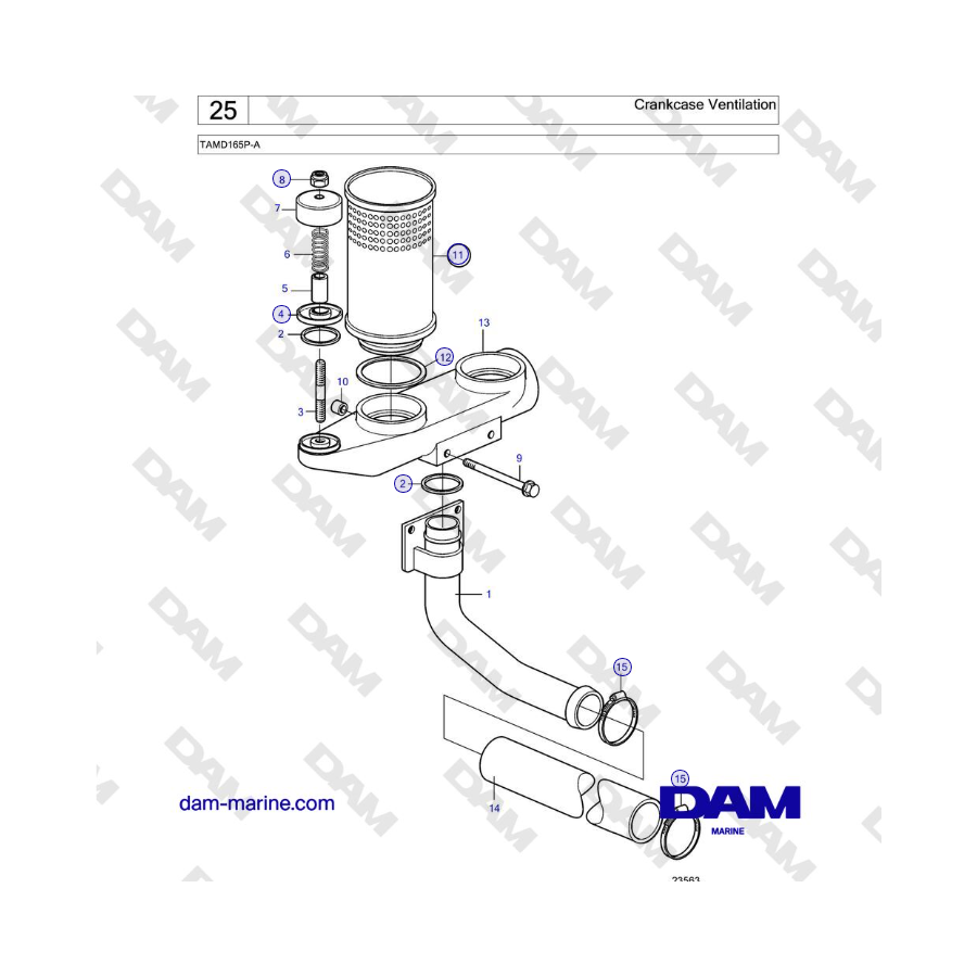 Volvo Penta TAMD165P-A - Crankcase Ventilation