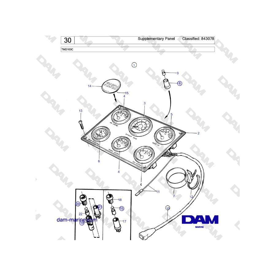 Volvo Penta TMD100C - Supplementary Panel Classified: 843078