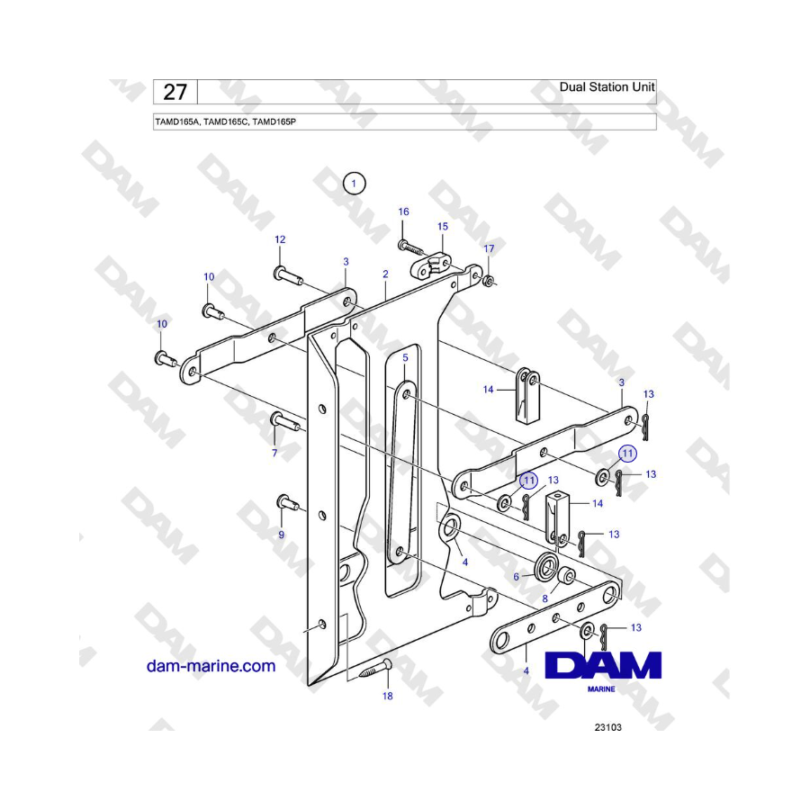 Volvo Penta TAMD165A, TAMD165C, TAMD165P - Dual Station Unit