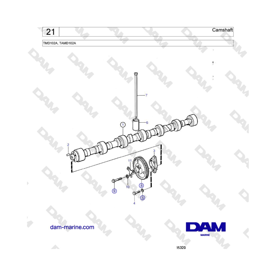 Volvo Penta TMD102A, TAMD102A - Camshaft