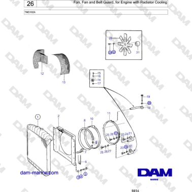 Volvo Penta TMD102A - Fan,...