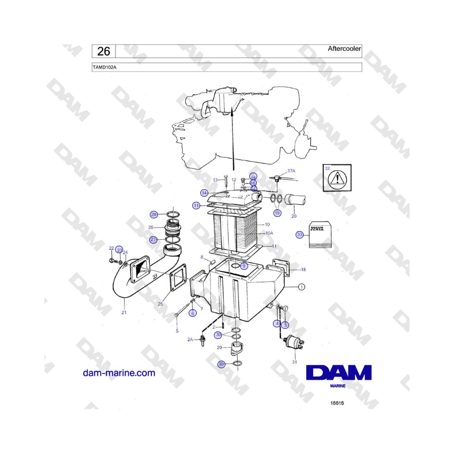 Volvo Penta TAMD102A - Postenfriador 