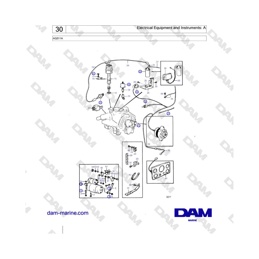 Volvo Penta AQ311A - Equipos e instrumentos eléctricos: A