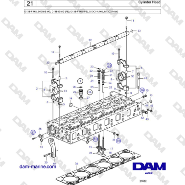 Volvo Penta D13B - Testata...