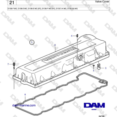 Volvo Penta D13B - Valve Cover