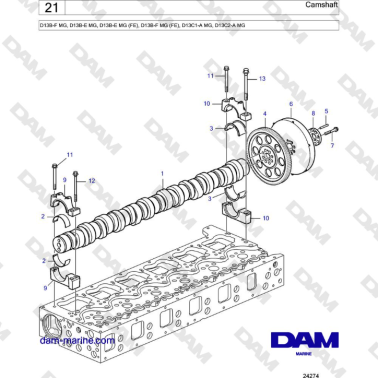 Volvo Penta D13B - Albero a...