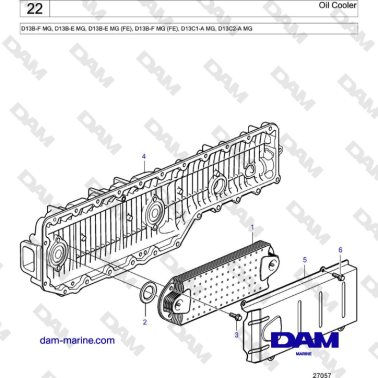 Volvo Penta D13B - Oil Cooler
