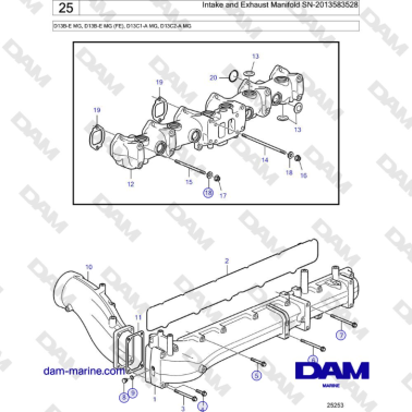 Volvo Penta D13B - Colector...