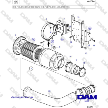 Volvo Penta D13B - Air Filter 