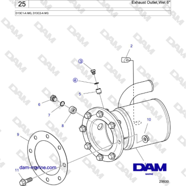 Volvo Penta D13B - Uscita...