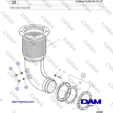 Volvo Penta D13B - Exhaust...