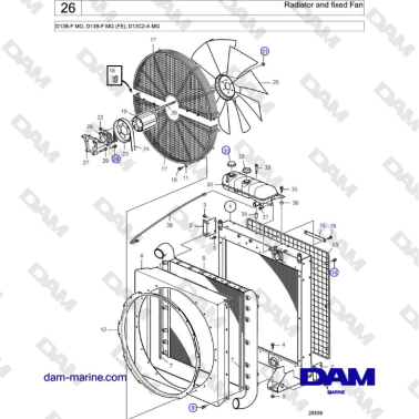 Volvo Penta D13B - Radiador...