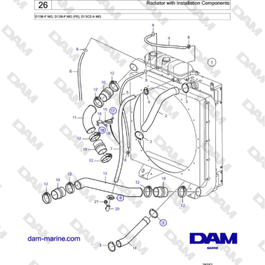 Volvo Penta D13B - Radiador...