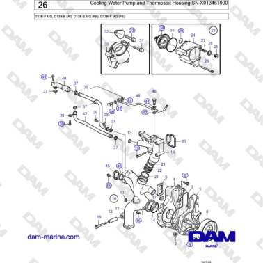Volvo Penta D13B - Bomba de...
