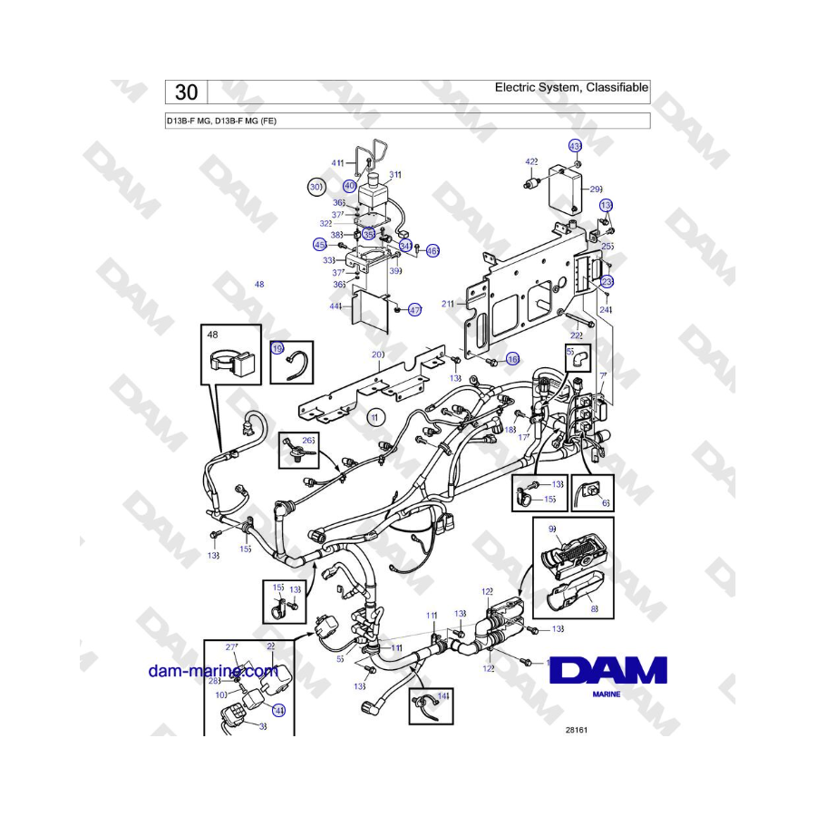 Volvo Penta D13B - Sistema eléctrico, clasificable