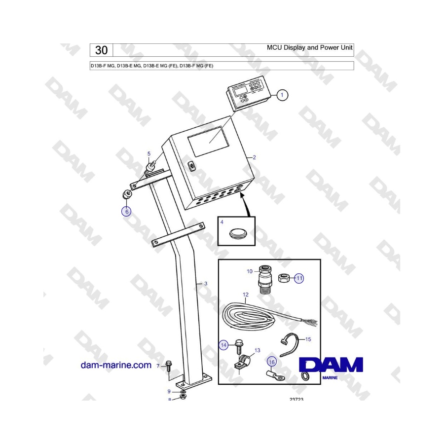 Volvo Penta D13B - Unidad de visualización y potencia MCU 