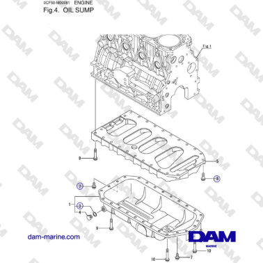 Yanmar 4JH45/4JH57 - OIL SUMP
