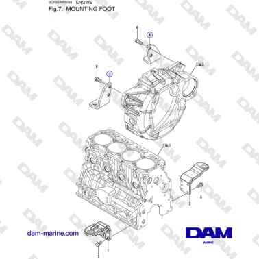 Yanmar 4JH45/4JH57 - PIE DE...