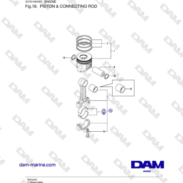 Yanmar 4JH45/4JH57 - PISTÓN...