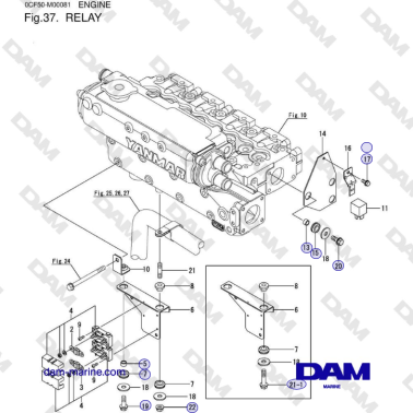 Yanmar 4JH45/4JH57 - RELÈ
