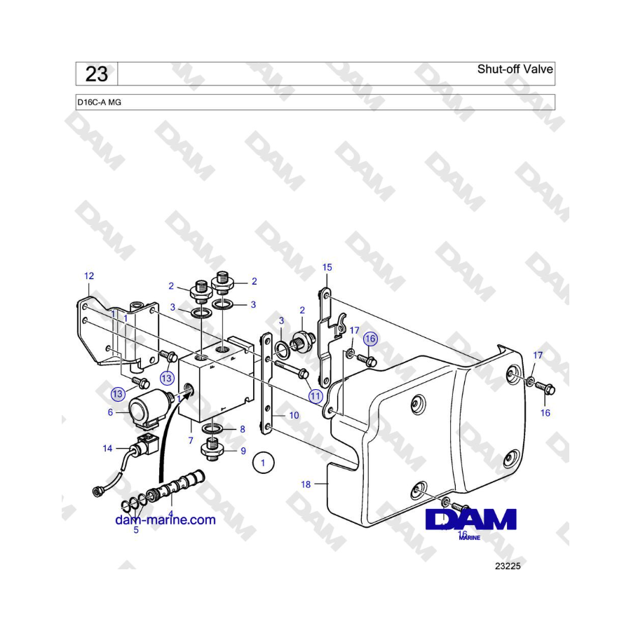 Volvo Penta D16C-A MG - Shut-off Valve