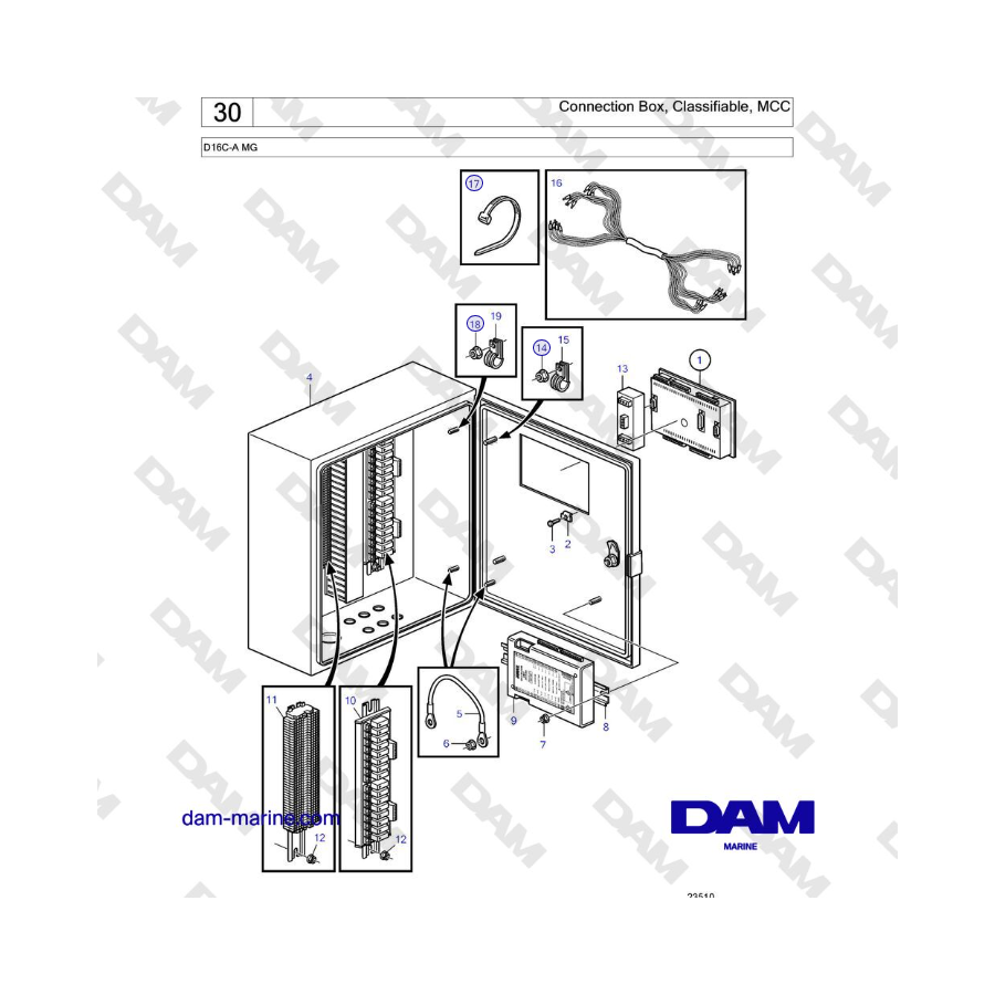 Volvo Penta D16C-A MG - Connection Box, Classifiable