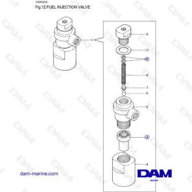 Yanmar 2QM15 - VÁLVULA DE...
