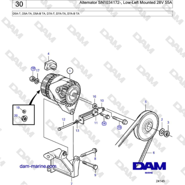 Volvo Penta D5A-T, D5A-TA,...