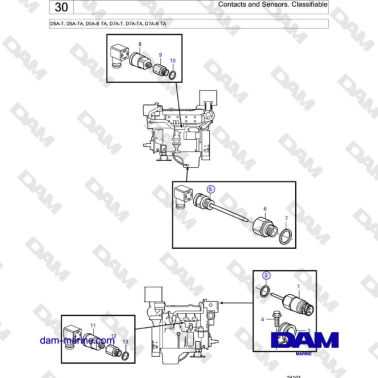 Volvo Penta D5A-T, D5A-TA,...