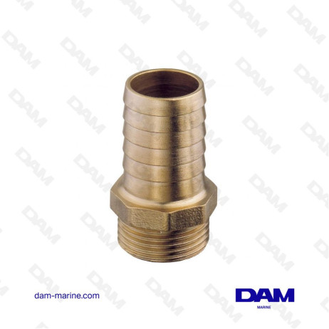 BRASS STRAIGHT WATER CONNECTOR - 1/2 X 19MM