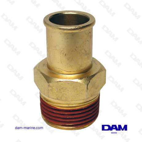 BRASS STRAIGHT WATER CONNECTOR - 3/4 X 19MM