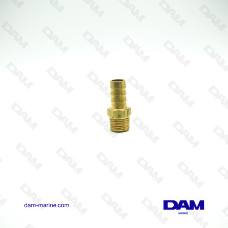 BRASS STRAIGHT WATER CONNECTOR - 3/8 X 13MM