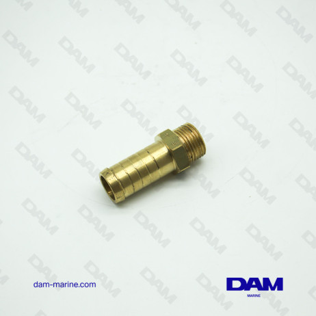 BRASS STRAIGHT WATER CONNECTOR - 3/8 X 15MM