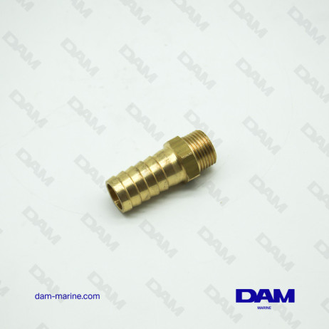 BRASS STRAIGHT WATER CONNECTOR - 3/8 X 16MM