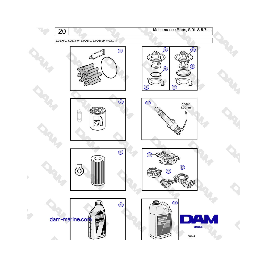 KIT ANODES ALU PLAQUETTES @2 HONDA BF8-50HP