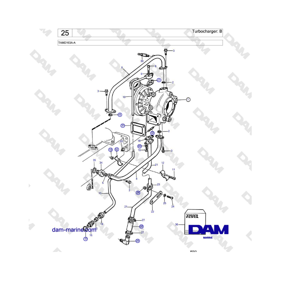 Volvo Penta TAMD163A-A - Turbocompresor: B 