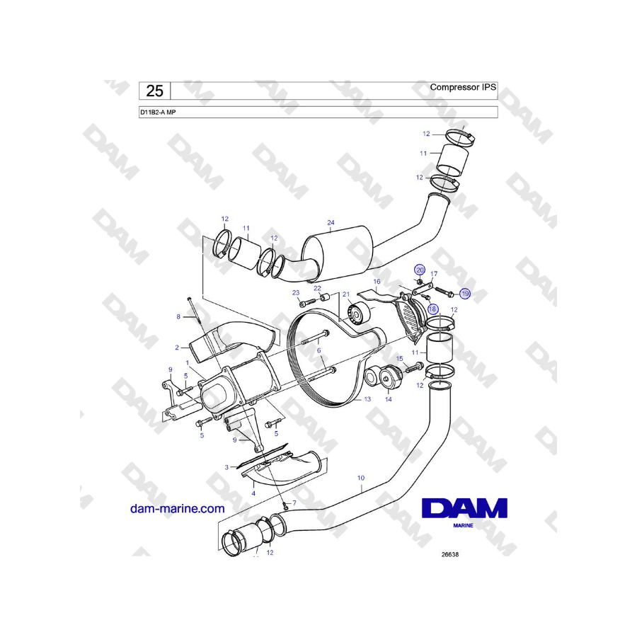Volvo Penta D11B2-A MP - Compresor IPS