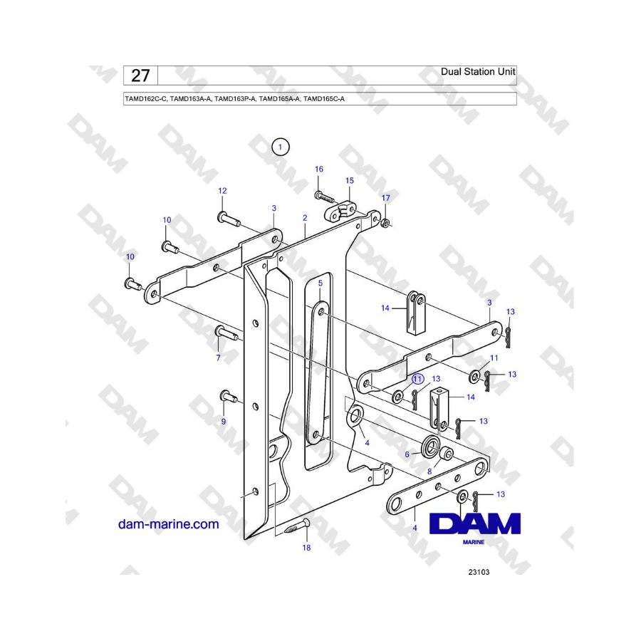 Volvo Penta TAMD162C-C, TAMD163A-A, TAMD163P-A, TAMD165A-A, TAMD165C-A - Dual Station Unit 