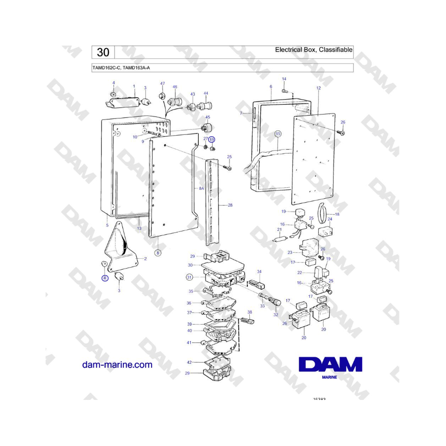 Volvo Penta TAMD162C-C, TAMD163A-A - Scatola elettrica, classificabile