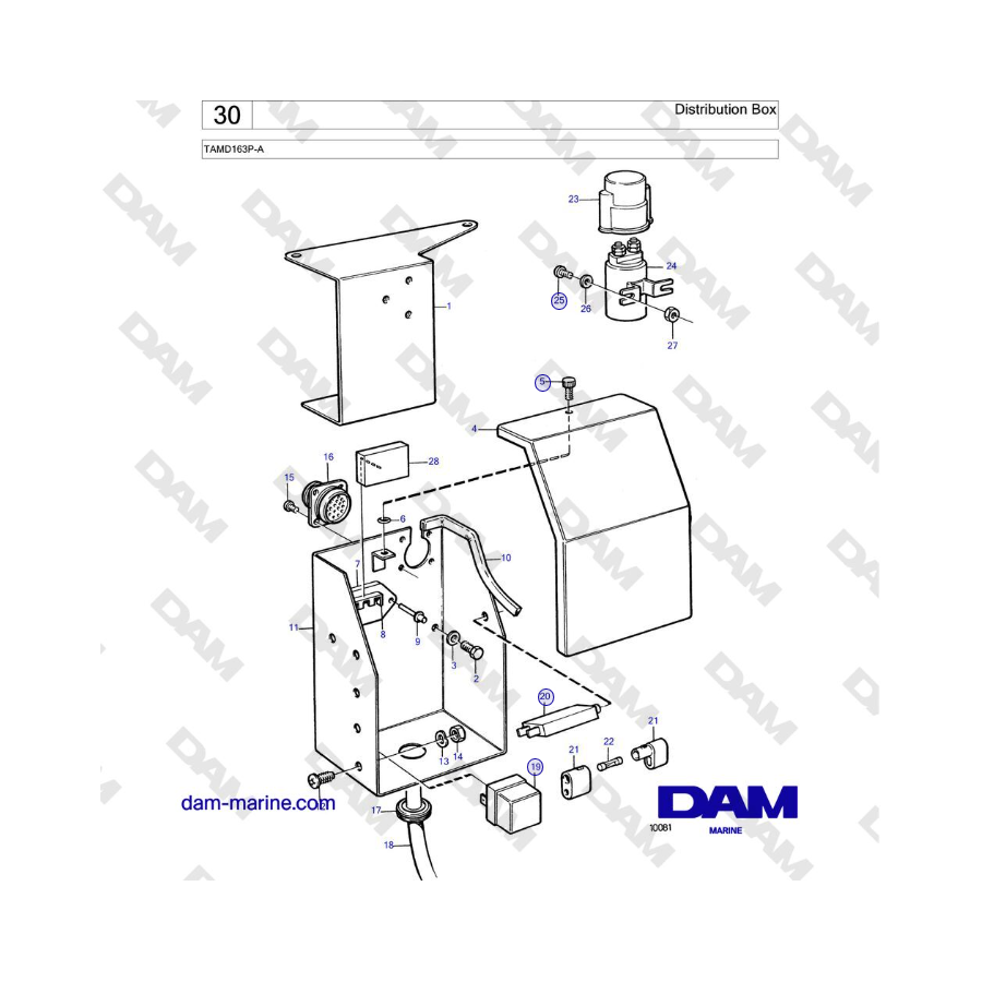 Volvo Penta TAMD163P-A - Caja de distribución