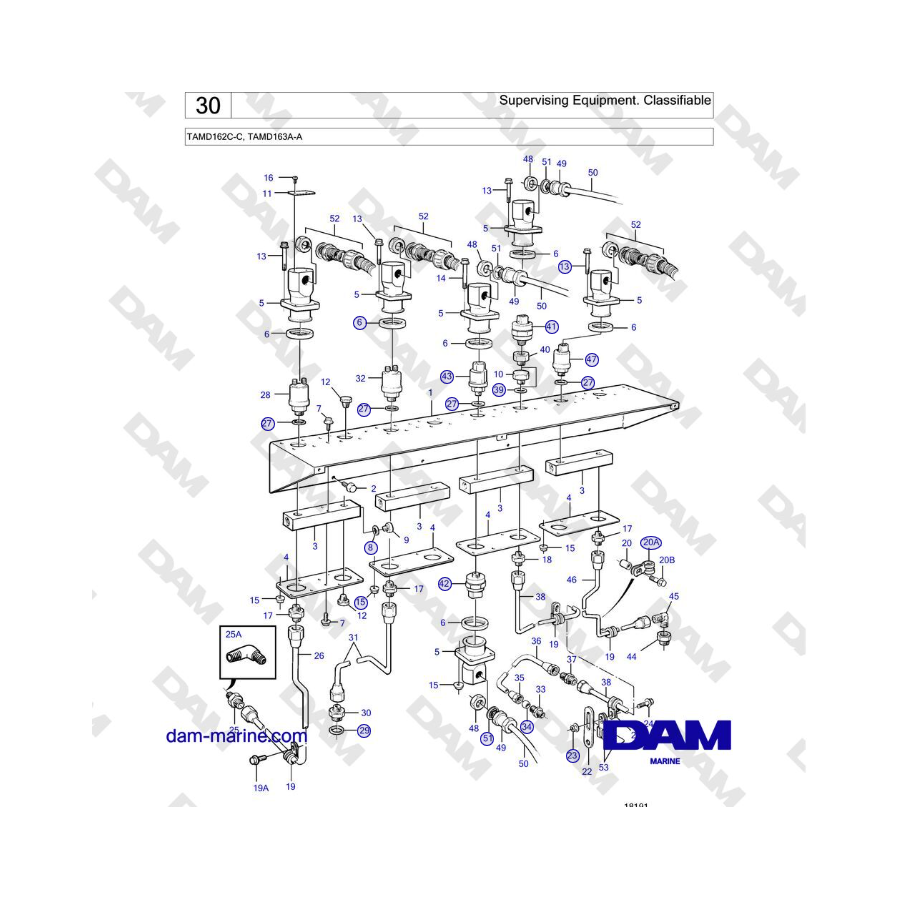 Volvo Penta TAMD162C-C, TAMD163A-A - Equipos de supervisión. Clasificable 