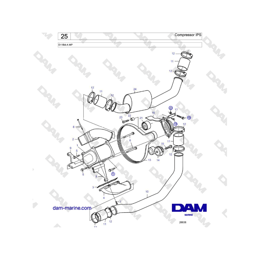 Volvo Penta D11B4-A MP - Compresor IPS