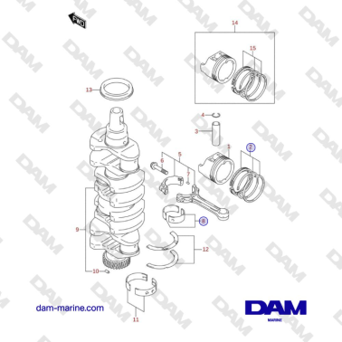 Suzuki DF100 - CRANKSHAFT