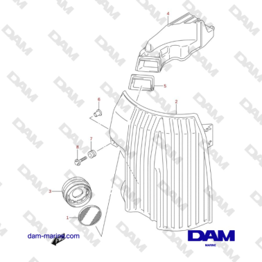 Suzuki DF100 - SILENZIATORE