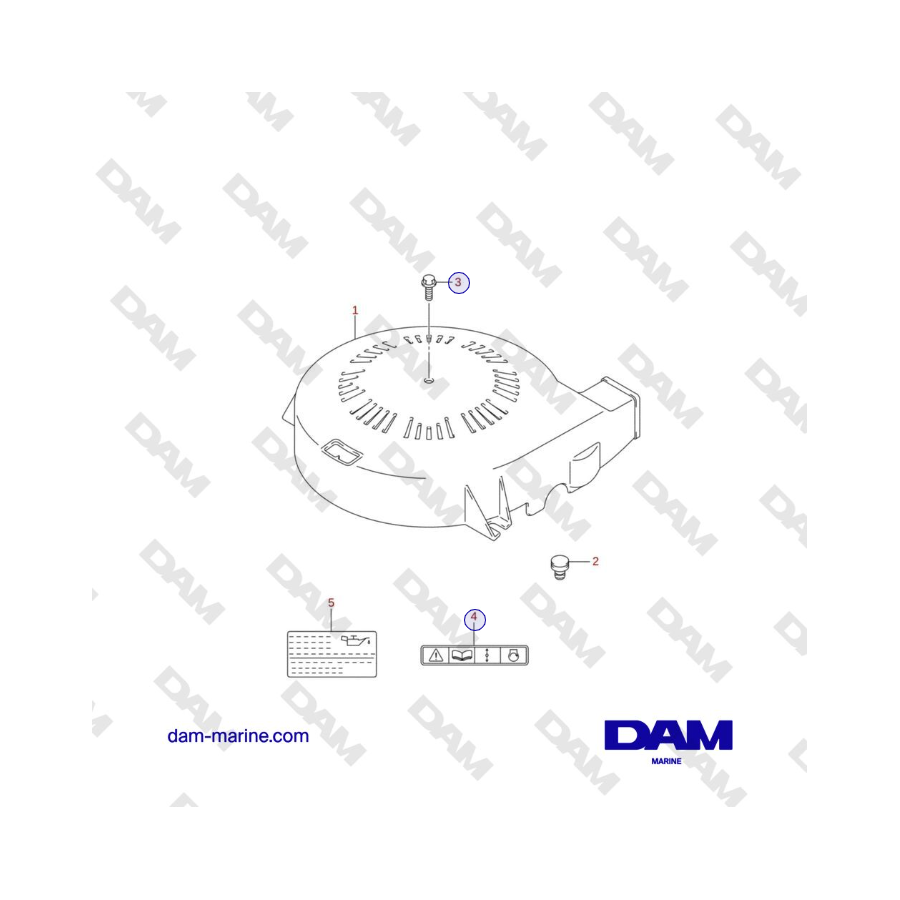Suzuki DF100 - RING GEAR COVER