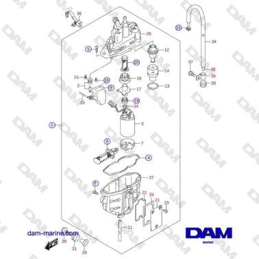 Suzuki DF100 - Separador de...